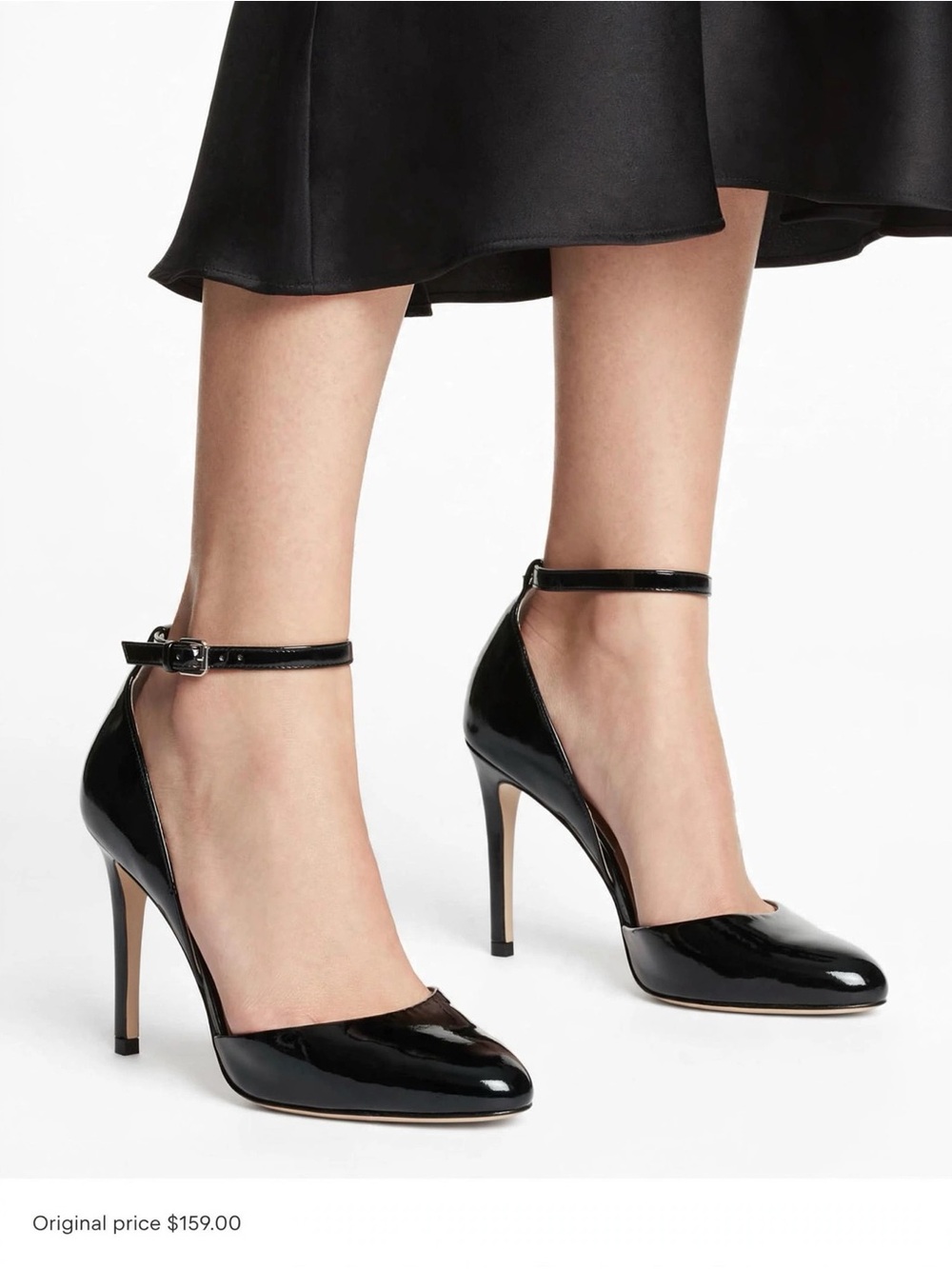 Michael Kors Black Patent Ankle-Strap Stiletto Pumps